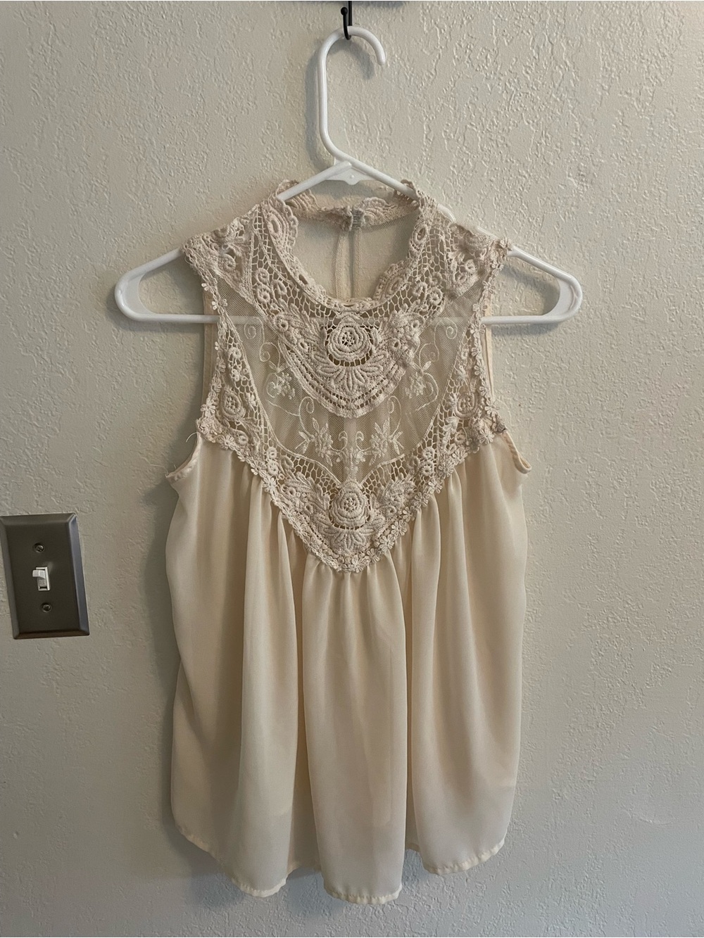 Haute Monde Cream Lace Yoke Camisole
